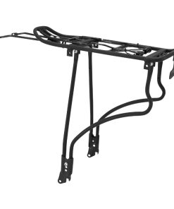 Porte Bagage Velo Arriere A Tringles Gravity Alu Noir Reglable 26" A 29'' Avec Porte Paquet (Surface Plateforme 39X14Cm) - Poids 10Kgs