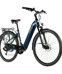 Velo Electrique-Vae City 28 Leader Fox Nara Mixte Bleu 7V Moteur Roue Ar Bafang 36V 45Nm Batterie 15Ah (18'' - H46Cm - Taille M - Pour Adulte de 168Cm À 178Cm)