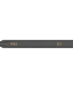 Embouts-Lames Interchangeables de Tournevis A Frapper Wera 851 S 1-4 Cruciforme Phillips Ph2 L 70 mm (Vendu A L'Unite)) -Marque Allemande Pour Les Ateliers-