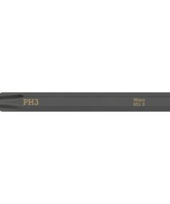 Embouts-Lames Interchangeables de Tournevis A Frapper Wera 851 S 1-4 Cruciforme Phillips Ph3 L 70 mm (Vendu A L'Unite)) -Marque Allemande Pour Les Ateliers-