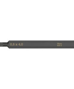 Embouts-Lames Interchangeables de Tournevis A Frapper Wera 800 S 1-4 A Fente-Plat 0,8 X 4,0 mm L 70 mm (Vendu A L'Unite)) -Marque Allemande Pour Les Ateliers-