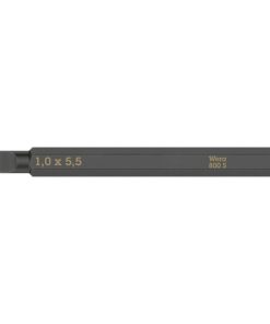 Embouts-Lames Interchangeables de Tournevis A Frapper Wera 800 S 1-4 A Fente-Plat 1,0 X 5,5 mm L 70 mm (Vendu A L'Unite)) -Marque Allemande Pour Les Ateliers-