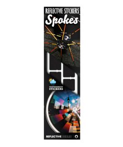 Autocollant-Sticker Reflechissant Pour Rayon de Velo Noir (Set de 30) -Reflective Berlin-