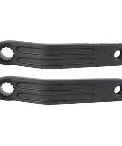 Manivelle Droite + Gauche VTT Fat Bike Leader Fox Braga Moteur M500 170mm Alu Noir (Paire)