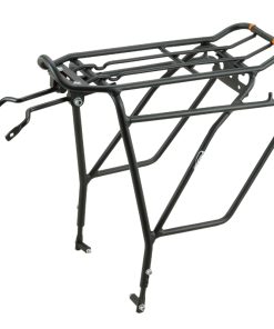 Porte Bagage Velo Arriere A Tringles Ibera Touring Plus Alu Noir Reglable 26" À 29" Pour Frein Disque Compatible Systeme Pakrak et Sidepak - Poids Max 25Kgs-