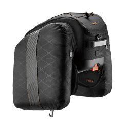 Sacoche Arriere Velo Double - Trunkbag Ibera Commuter Noir 15L Fixation Arriere Avec Plaque Livre Pour Tout Porte Bagage (37X22X25Cm)