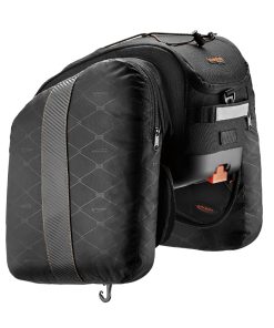 Sacoche Arriere Velo Double - Trunkbag Ibera Commuter Noir 15L Fixation Arriere Avec Plaque Livre Pour Tout Porte Bagage (37X22X25Cm)