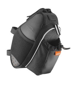 Sacoche de Selle Velo Ibera Seatpak 1.7L Noir Avec Emplacement Bidon Fixation Sangles Sur Chariot et Tige de Selle