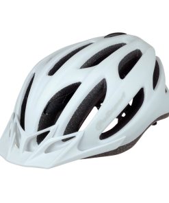 Casque Velo City Adulte Polisport Sport Flow In-Mold Blanc Mat Avec Visiere Blanche Taille 58-62 System Quick Lock