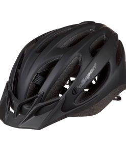 Casque Velo City Adulte Polisport Sport Flow In-Mold Noir Mat Avec Visiere Noir Taille 54-58 System Quick Lock