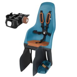Porte Bebe-Siege Enfant Arriere Polisport A Fixer Sur Porte Bagage Fixation Etau Minia Bleu Neptune (9 A 22Kgs) Homologue En 14344 (Boite Carton Individuelle)
