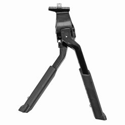 Bequille Velo Double Centrale Newton Blees Noir Avec 2 Pieds Rabatable Du Meme Cote Longueur Pour Velo de 24" À 29" - Supporte Max 40Kgs