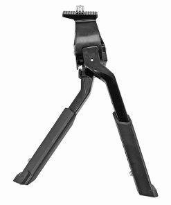 Bequille Velo Double Centrale Newton Blees Noir Avec 2 Pieds Rabatable Du Meme Cote Longueur Pour Velo de 24" À 29" - Supporte Max 40Kgs