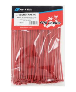 Collier de Serrage Nylon Type Rilsan Artein 4,5X280 mm Rouge (Vendu Par 100) -Pro Series-