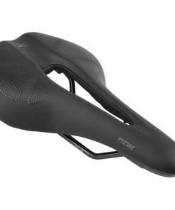 Selle Newton Route-Gravel Noir Mad Sad3 Avec Trou Central 258X157mm Rail Acier Noir
