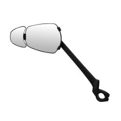 Retroviseur Velo Gauche Zefal Espion E100 Cargo Rabattable Fixation Sur Cintre Guidon Collier (Miroir 80 Cm2) 280X210X80 mm
