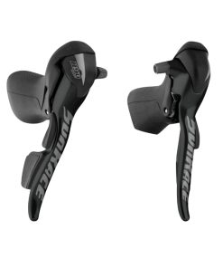 Levier-Manette Route Patin Sunrace 9V. Double Alu Noir Compatible Shimano (Paire)