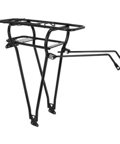 Porte Bagage Velo Arriere A Tringles Double Avec Support Battere Ansmann Alu Noir 26" Poids Max 25Kgs