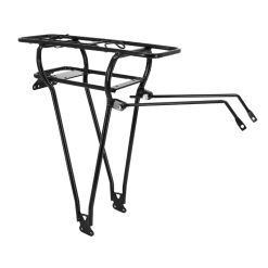 Porte Bagage Velo Arriere A Tringles Double Avec Support Batterie Ansmann Alu Noir 28" Poids Max 25Kgs