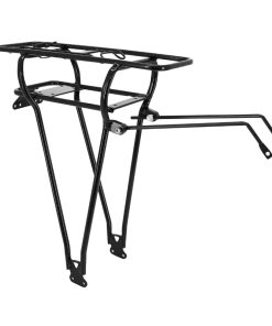 Porte Bagage Velo Arriere A Tringles Double Avec Support Batterie Ansmann Alu Noir 28" Poids Max 25Kgs