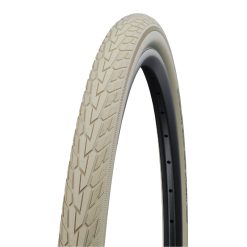 Pneu VTT Urbain 26 X 1.75 Schwalbe Road Cruiser Hs484 Creme TR (47-559) Flanc Reflex