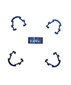 Clips de Gaine-Durite Alu Bleu (Boite de 5)