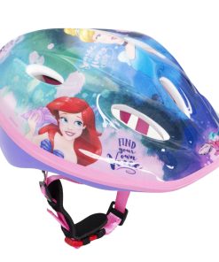 Casque Velo Enfant Disney V2 Princesse Rose Avec Molette Reglage Taille 52-56 (Vendu Sur Carte)
