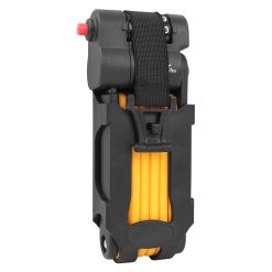 Antivol Velo Pliable-Pliant A Combinaison Masterlock Diam 4 mm L 800 mm Noir-Orange (Inclus Support Fixation)