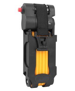 Antivol Velo Pliable-Pliant A Combinaison Masterlock Diam 4 mm L 800 mm Noir-Orange (Inclus Support Fixation)