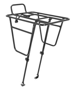 Porte Bagage Velo Avant Plateforme A Tringles Gravity Alu Noir Fixation Sur Tasseaux Ou Fourche Par Colliers (Plateforme 33X27Cm) (Poids Max 10Kgs)