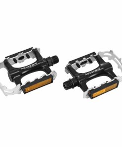 Pedale VTT Alu Newton Noir Cage Alu Argent 9-16" Roulement Du (Paire)