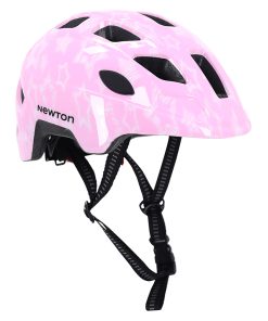 Casque Velo Enfant Newton Stars Rose In Mold Avec Lock Taille 48-52 (Vendu En Boite)