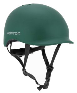 Casque Velo Adulte Newton City Urban Vert Mat In-Mold Avec Visiere et Lock Taille 58-61 (Vendu En Boite) Eclairage Integre Sur Molette Reglage