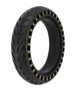 Pneu Trottinette Plein Fleche Alveole 8.5 X 2.00 Noir et Jaune Fluo - Largeur Interieur 34 mm
