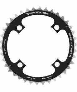 Plateau VTT 4 Branches D.104 Ta Chinook Triple 38 Dents Milieu Noir Alu 8-9V.