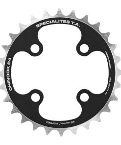 Plateau VTT 4 Branches D.64 Ta Chinook 28 Dents Interieur Triple Noir Alu Pour Shimano - SRAM - Fsa 9V.