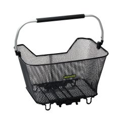 Panier Arriere Fil Acier Racktime Bask It 23L Deluxe Noir Avec Anse Sur Porte Bagage (45X30X33 Cm) - Compatible Systeme Racktime Snapit (Charge Max 10Kg)