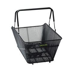 Panier Arriere Fil Acier Racktime Bask It Trunk Large 28L Noir Avec Anse Sur Porte Bagage (51X31X25,5 Cm) - Compatible Systeme Racktime Snapit (Charge Max 10Kg)