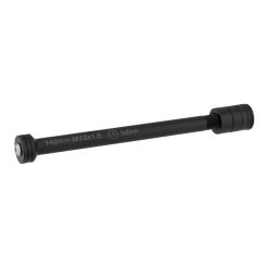 Adaptateur Porte Bagage Axe Traversant - Blocage Roue Arriere Racktime Thru Axle Filetage M12 X 1.5 mm Pour 12 X 142 Noir (Longueur Total 169 mm) (Charge Max 25 Kg)