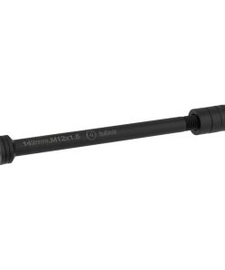 Adaptateur Porte Bagage Axe Traversant - Blocage Roue Arriere Racktime Thru Axle Filetage M12 X 1.5 mm Pour 12 X 142 Noir (Longueur Total 169 mm) (Charge Max 25 Kg)