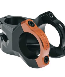 Potence VTT Switch Rocker Alu Cnc Noir-Orange Cintre Guidon 35mm Dh L 45mm