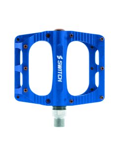 Pedale VTT Plateforme Descente - BMX Switch Freeride Alu Cnc Bleu Filetage 9-16 Avec Picots (Paire) 100X90mm