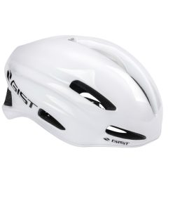 Casque Velo Adulte Gist Route Veloce Blanc Taille 56-62 Reglage Molette Fermeture Boucle Fidlock Magnetique (Eps-Pc)