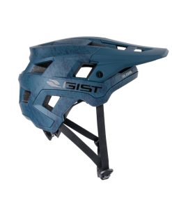 Casque Velo Adulte Gist VTT Scrub Bleu In-Mold Taille 52-56 Reglage Molette Fermeture Boucle Magnetique