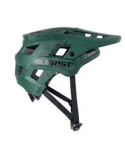 Casque Velo Adulte Gist VTT Scrub Vert In-Mold Taille 56-62 Reglage Molette Fermeture Boucle Magnetique
