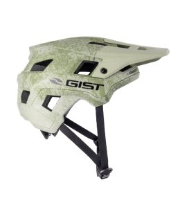 Casque Velo Adulte Gist VTT Scrub Sable In-Mold Taille 56-62 Reglage Molette Fermeture Boucle Magnetique