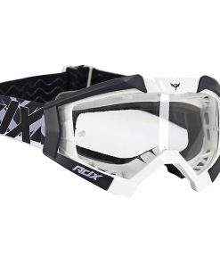 Masque-Lunettes Cross Adx Mx Blanc-Noir Ecran Transparent Anti-Rayures (Homologue En1938) (+ Livre Avec Ecran Miroir)