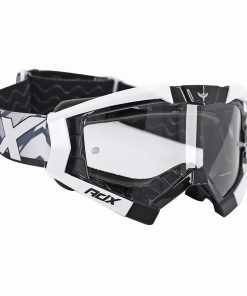 Masque-Lunettes Cross Adx Mx Noir-Blanc Ecran Transparent Anti-Rayures (Homologue En1938) (+ Livre Avec Ecran Miroir)