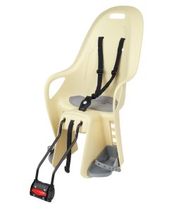 Porte Bebe-Siege Enfant Arriere Polisport A Fixer Sur Cadre Koari Jaune Coussin Gris (9 A 22Kgs) Compatible Cadre 29" et Petits Cadres Homologue En 14344