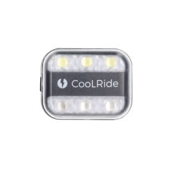 Eclairage Velo Coolride Usb Arriere Clip Sur Tige de Selle et Adaptateur Pour Fixation Sac A Dos 6 Led